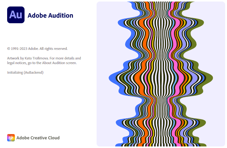 หน้าจอการใช้งานของโปรแกรม Adobe Audition 2024 v24.6.7