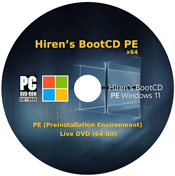 ภาพหน้าจอโปรแกรม Hiren’s BootCD PE x64 (v1.0.9) ISO
