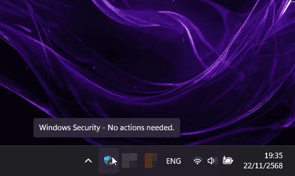 หน้าจอการใช้งานของโปรแกรม วิธีปิดแอนตี้ไวรัสใน Windows 11 (เพื่อลงโปรแกรม หรือเล่นเกม)