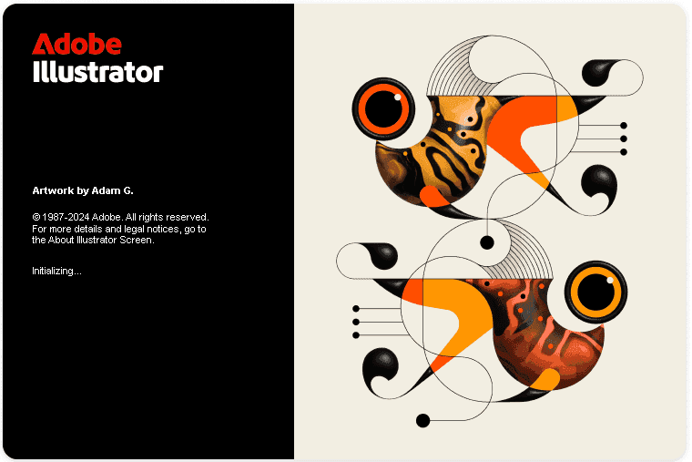 โลโก้ของโปรแกรม Adobe Illustrator 2025 v29.8.10.2