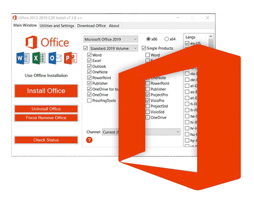 Office 2013-2024 C2R Install 7.7.7.7 r27 Office 2013-2021 C2R Install 7 screenshot