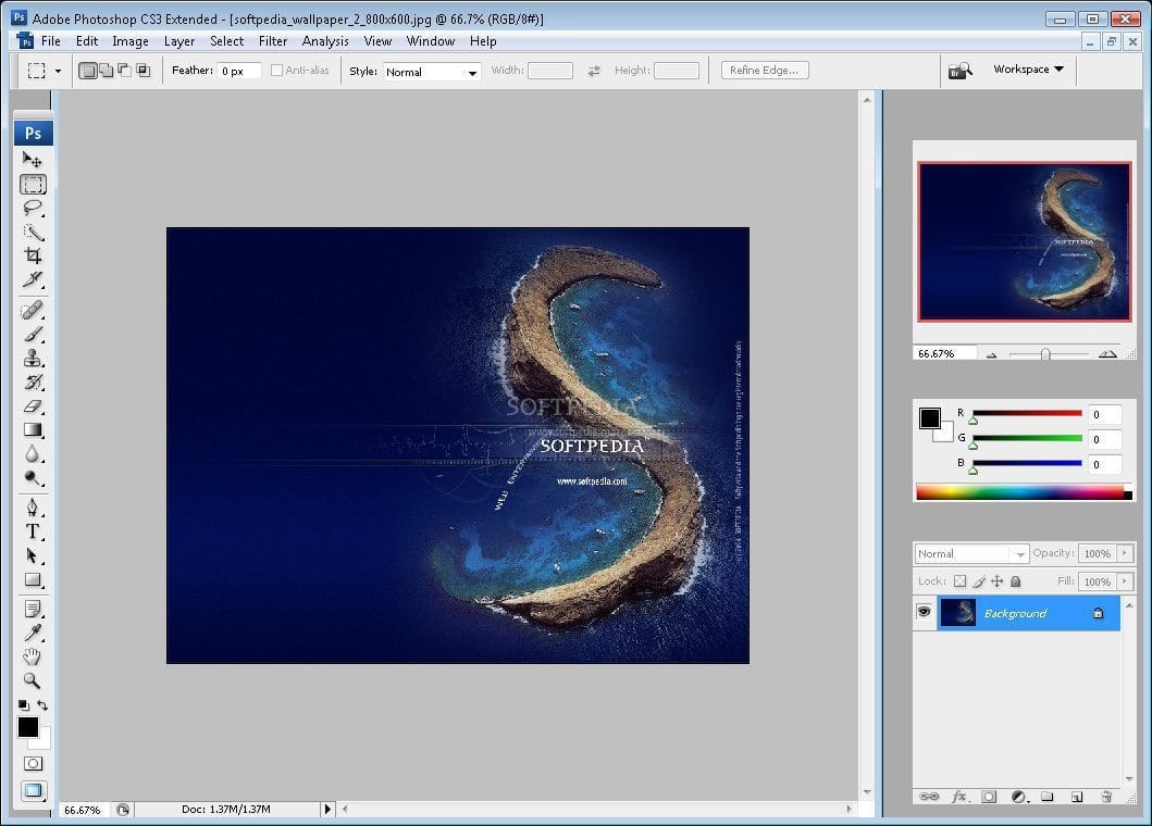 Adobe Photoshop CS3 Extended ภาพหน้าจอโปรแกรม Adobe Photoshop CS3 Extended