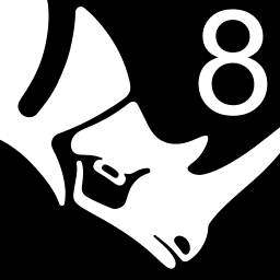 ภาพหน้าจอโปรแกรม Rhinoceros 3D 8.34