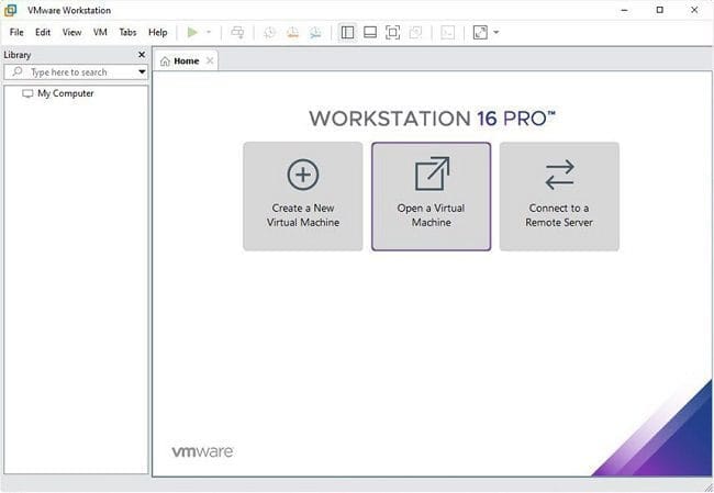 ภาพประกอบการใช้งานโปรแกรม VMware Workstation Pro 16.2.5 (Full) ลำดับที่ 2