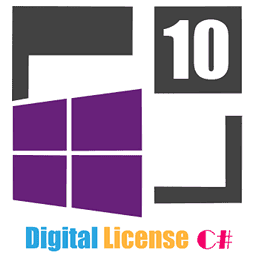 W10 Digital License C# 3.7 ภาพหน้าจอโปรแกรม W10 Digital License C# 3.7
